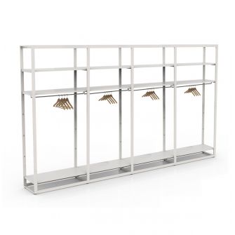 Bigshop kit8805 - H2400 - 4 span - wit met witte glossy planken