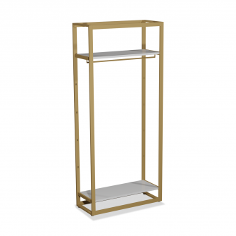 Bigshop KIT8801 - H2400 - 1 span - goud met 2 witte planken en confectiestang