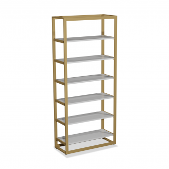 Bigshop KIT8801 - H2400 - 1 span - goud met 6 witte planken