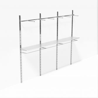 Wandsysteem Laser Chroom 3 meter