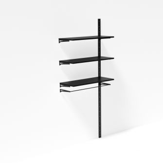 Wandsysteem Laser Zwart 1 meter uitbreiding