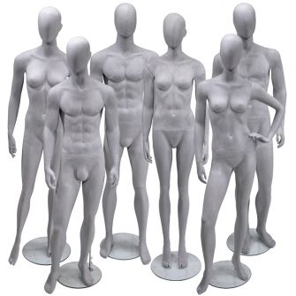 6x Faceless etalagepoppen merk gruppo corso mix no finish