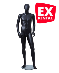 FACELESS ETALAGEPOP JONGEN MERK GRUPPO CORSO MAT ZWART 14-15 jaar mt 164/176 BC09-MB EX RENTAL