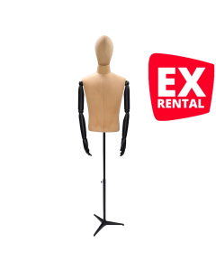 VINTAGE 1/2 TORSO HEER MERK GRUPPO CORSO COFFEE / ZWART EX RENTAL