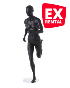 Sport Faceless etalagepop dame mat zwart ZJFS01-BLACK EX RENTAL 